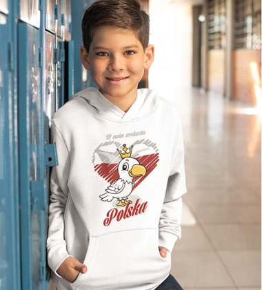 Bluza z kapturem dziecięca W MOIM SERDUSZKU